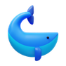 3d fluency style whale icon