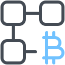 cadena de bloques bitcoin icon
