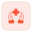 Health care professional with hands and plus logotype icon