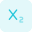 Subscript feature for use in chemical formula notation icon