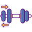 external-dumbell-fitness-at-home-flaticons-lineal-color-flat-icons icon