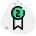 Second place single ribbon silver emblem layout icon