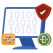 secure binary data icon