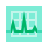 color glass style ecg icon