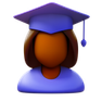 3d fluency style graduate icon