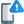 Mobile phone with triangular exclamation mark notification icon