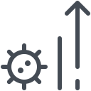 pastel color style coronavirus cases growth icon