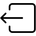 pastel glyph style box move left icon