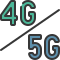 4g vs 5g icon