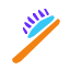 pieces style hair brush icon