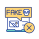 danger of fake news icon