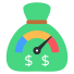 money speedometer icon