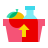 color glass style food receiver icon