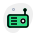 sistema-rádio-portátil-externo-com-antena-instalada-música-verde-tal-revivo icon