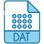 extensión-de-archivo-DAT-externo-bearicons-bearicons-azules icon