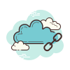 cloud style cloud link icon