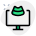外部超音波レポート チェック コンピューター上で白い背景に隔離された生殖能力グリーン タル リビボ icon