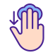 Three Finger Touch Downwards icon