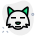Sad neutral fox face emoji with flat mouth expression icon