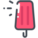 pastel color style ice pop pink icon