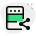 白い背景に隔離されたサーバーコンピュータ上の外部共有ファイルデータベースグリーンタルレビボ icon