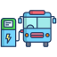 Estação-ev-de-ônibus-elétrico externo-icongeek26-linear-color-icongeek26 icon