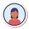 Benutzer-weiblicher Kreis-Hauttyp-2 icon