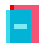 color glass style books icon