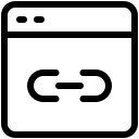 pastel glyph style verknüpfung icon