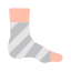 external-foot-bandage-pharmacy-flat-design-circle icon