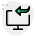 Backup data created on computer with arrow logotype icon