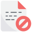 Bearicons-de-archivos-y-documentos-prohibidos-externos-bearicons-planos icon