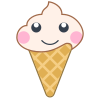 Crème glacée kawaii icon