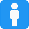 Man toilet avatar as an indication for males icon