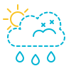 Partiellement nuageux avec pluie icon