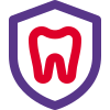 Elite tooth insurance plan isolated on white background icon