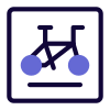 School trespassing especially kids bike road signal icon