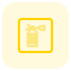 Portable fire extinguisher to be used in case of fire icon