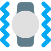 Smartwatch on a silence mode with vibration mode icon