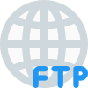 File transfer protocol with online internet client icon