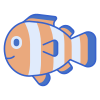 Poisson clown icon