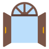 entrada principal aberta icon
