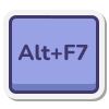 Alt-Plus-F7-Taste icon