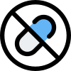 Banned drugs by food and drug administration isolated on a white background icon