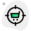 Target online market isolated on a white background icon