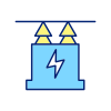 Power Transformer Blue And Yellow icon