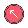 Circled Up Left icon