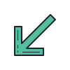 Down Left Arrow icon