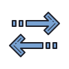 Setas horizontais de classificação icon