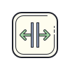 Fractionnement horizontal icon